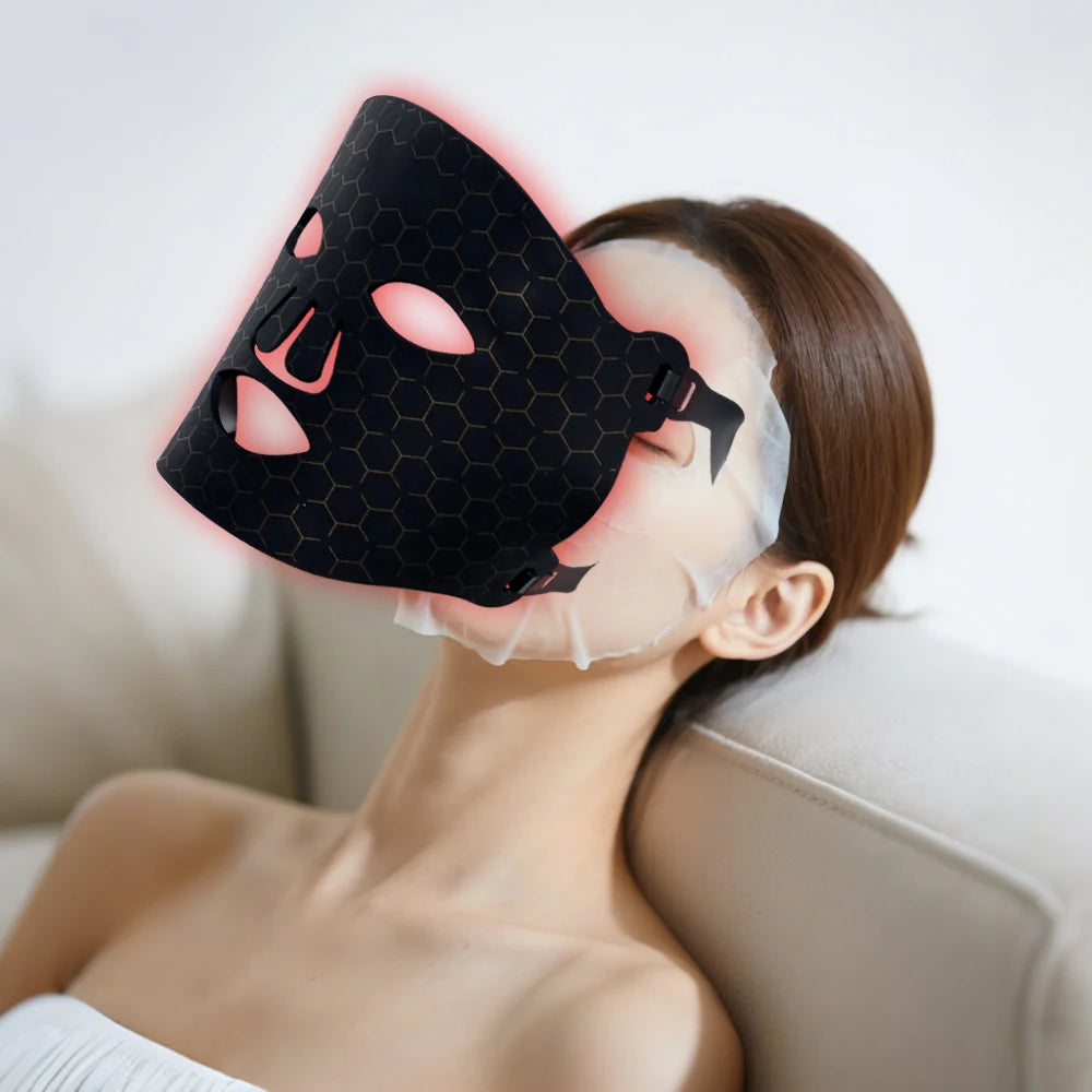 Pinky Leem Customizable Anti-Aging LED Mask 7 Color Wireless Beauty Skin Care Home Use Photon Therapy Whitening Standing Private