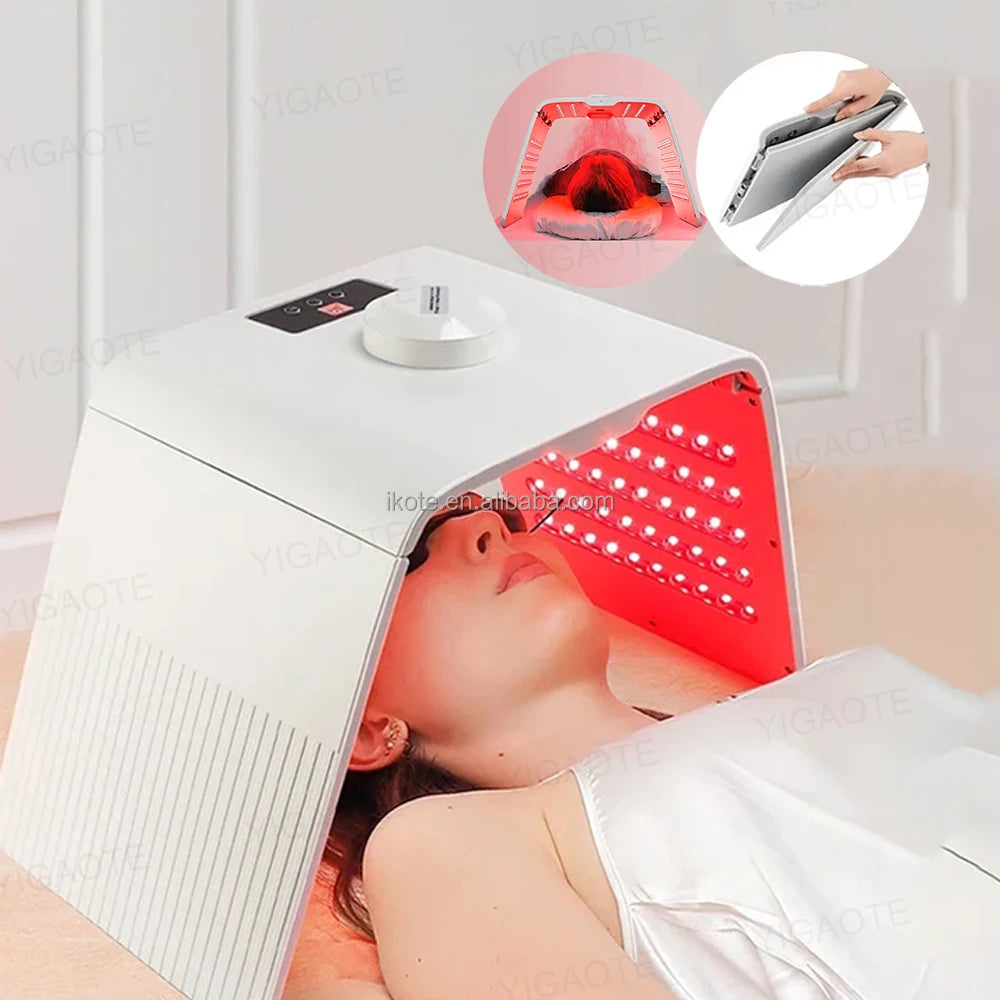 Foldable Anti-Aging Nano Spray Moisturizing Face 7 Colors Led Light Therapy Machine for Skin Repair