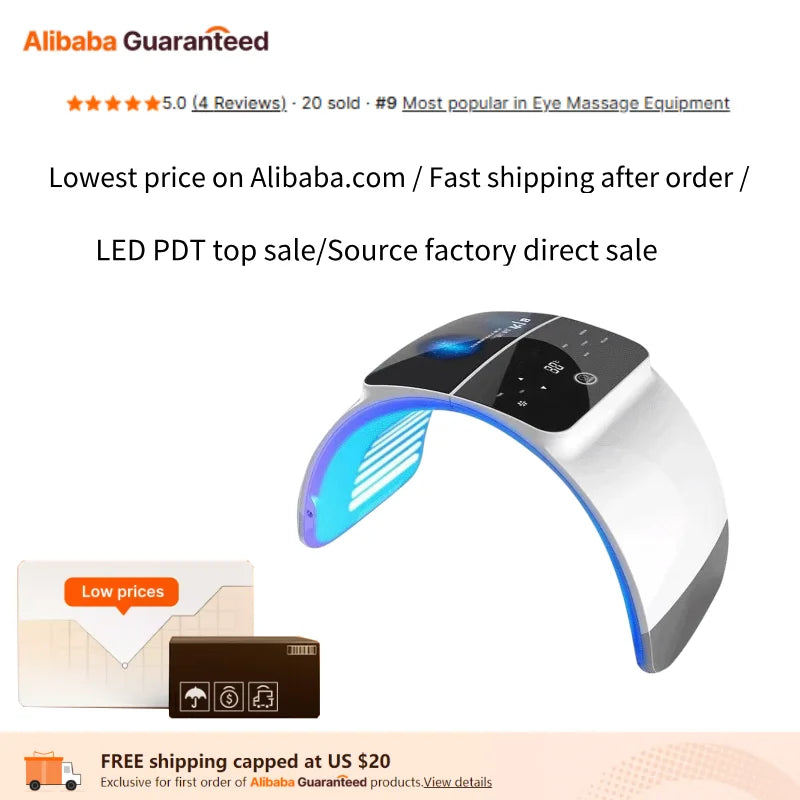 7 Colors Acne Treatment Skin Rejuvenation Anti Aging and Skin Beauty Led Pdt Light Phototherapy Machine for Home Use