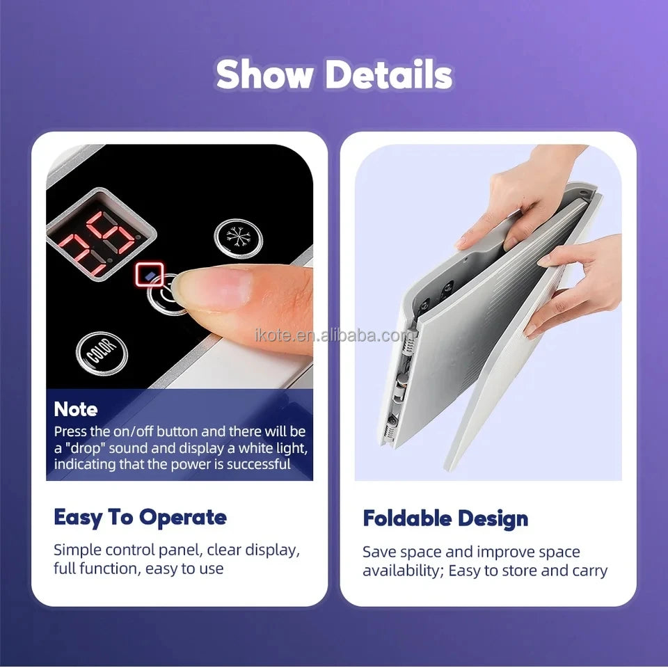 Foldable Anti-Aging Nano Spray Moisturizing Face 7 Colors Led Light Therapy Machine for Skin Repair