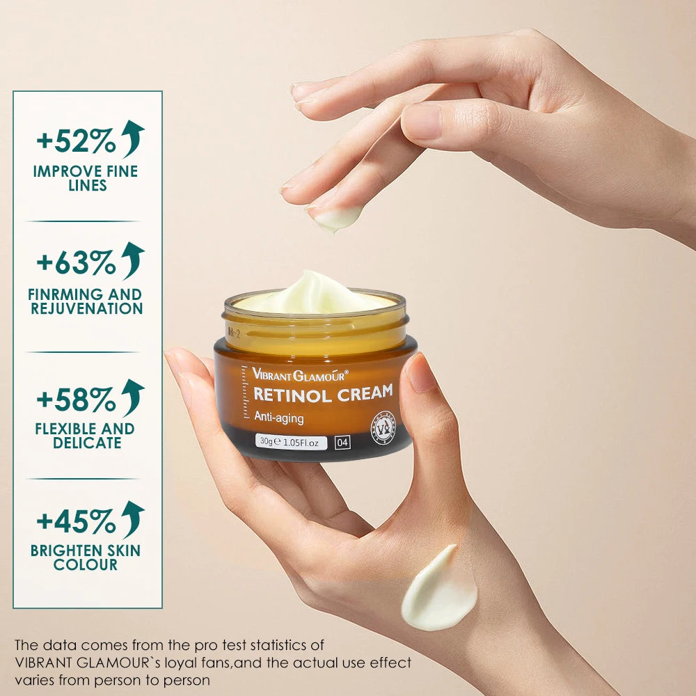 Retinol & Vitamin C Facial Skin Care Products Set Face Cream Eye Serum Face Essence Reduce Dark Circles Anti Aging Nourish Skin