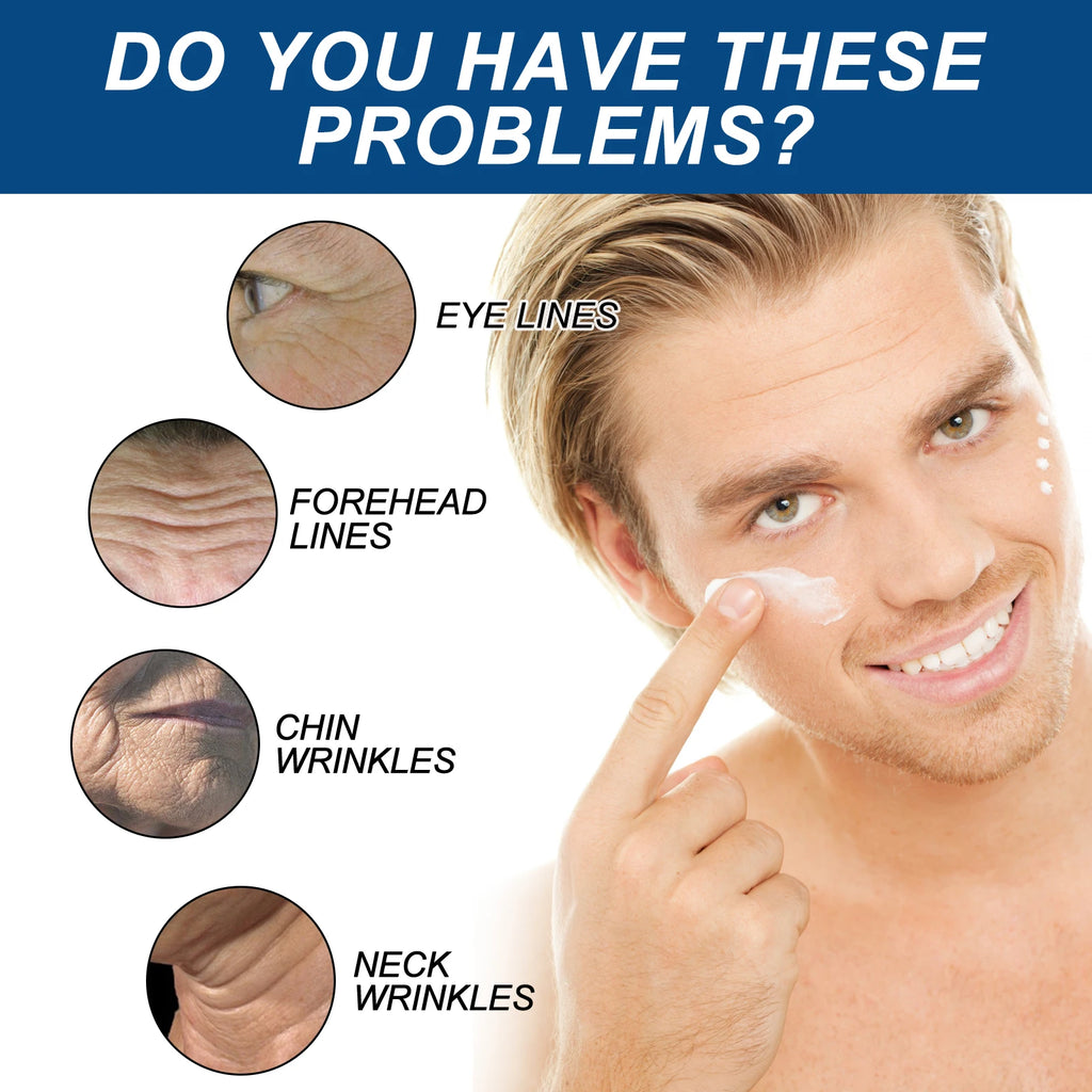 Retinol Face Cream for Men Face Firming Lifting Neck Fade Fine Lines Anti Puffiness Moisturizing Nourishing Facial Skin Product