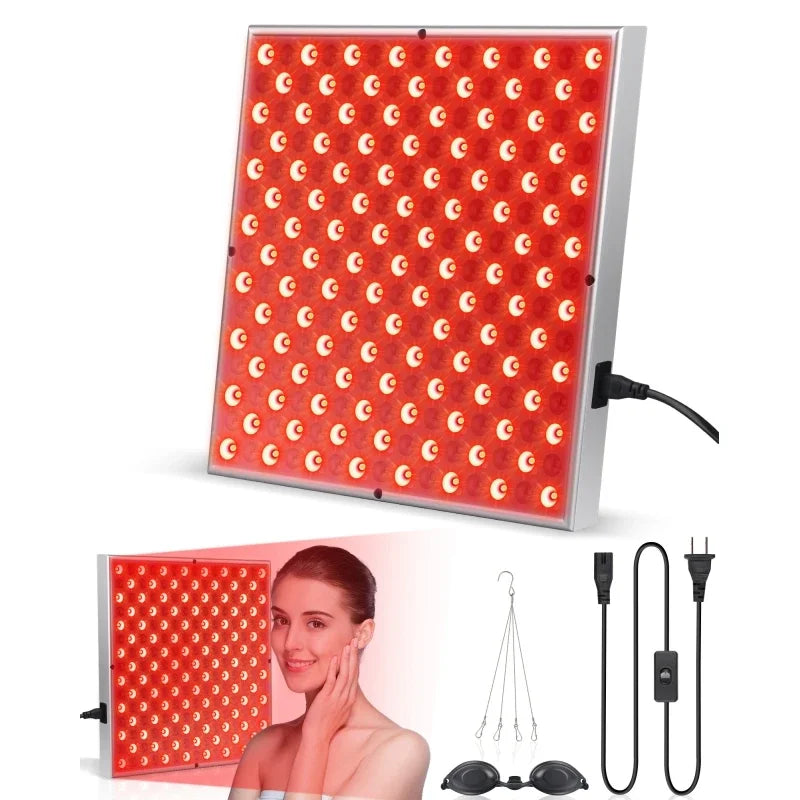 45W LED Red Light Therapy Panel Lamp for Facial Anti Aging Skin Care Beauty 225 LED Light Body Pain Relief Physical Therapy