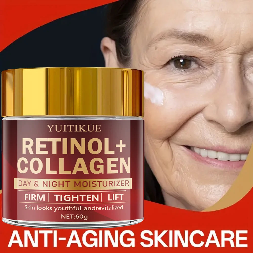Retinol Collagen Cream - Day & Night Moisturizer, Firming & Lifting, Radiant Skin, All Skin Types