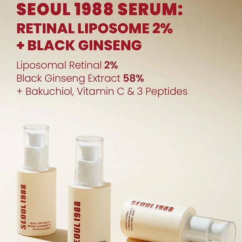 Seoul 1988 100ml Niacinamide 2% Retinal Ginseng Essence Firming Eye Cream Lightens Fine Lines Deep Moisturizing Care Essence Set