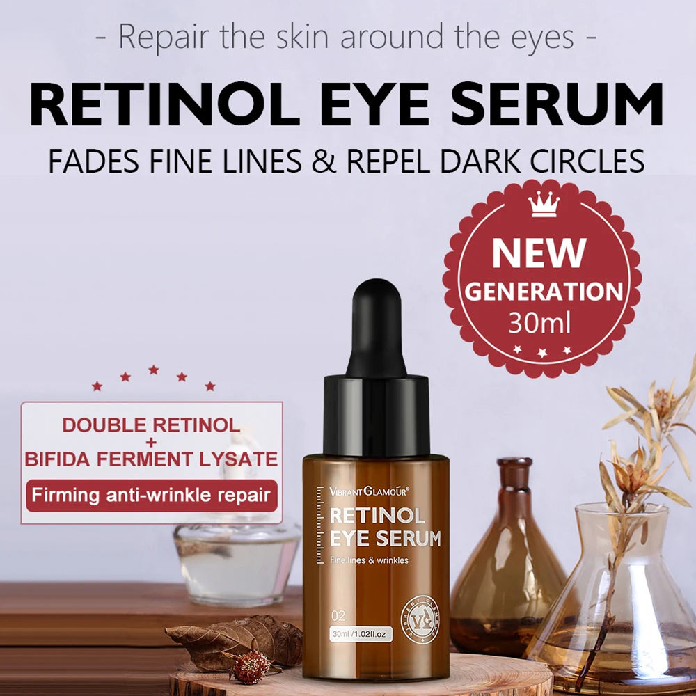 Retinol & Vitamin C Facial Skin Care Products Set Face Cream Eye Serum Face Essence Reduce Dark Circles Anti Aging Nourish Skin