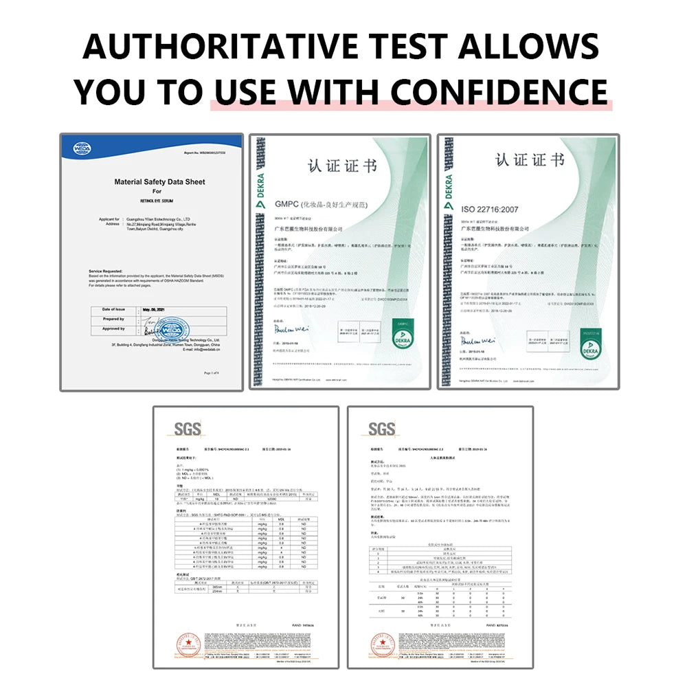 Retinol & Vitamin C Facial Skin Care Products Set Face Cream Eye Serum Face Essence Reduce Dark Circles Anti Aging Nourish Skin