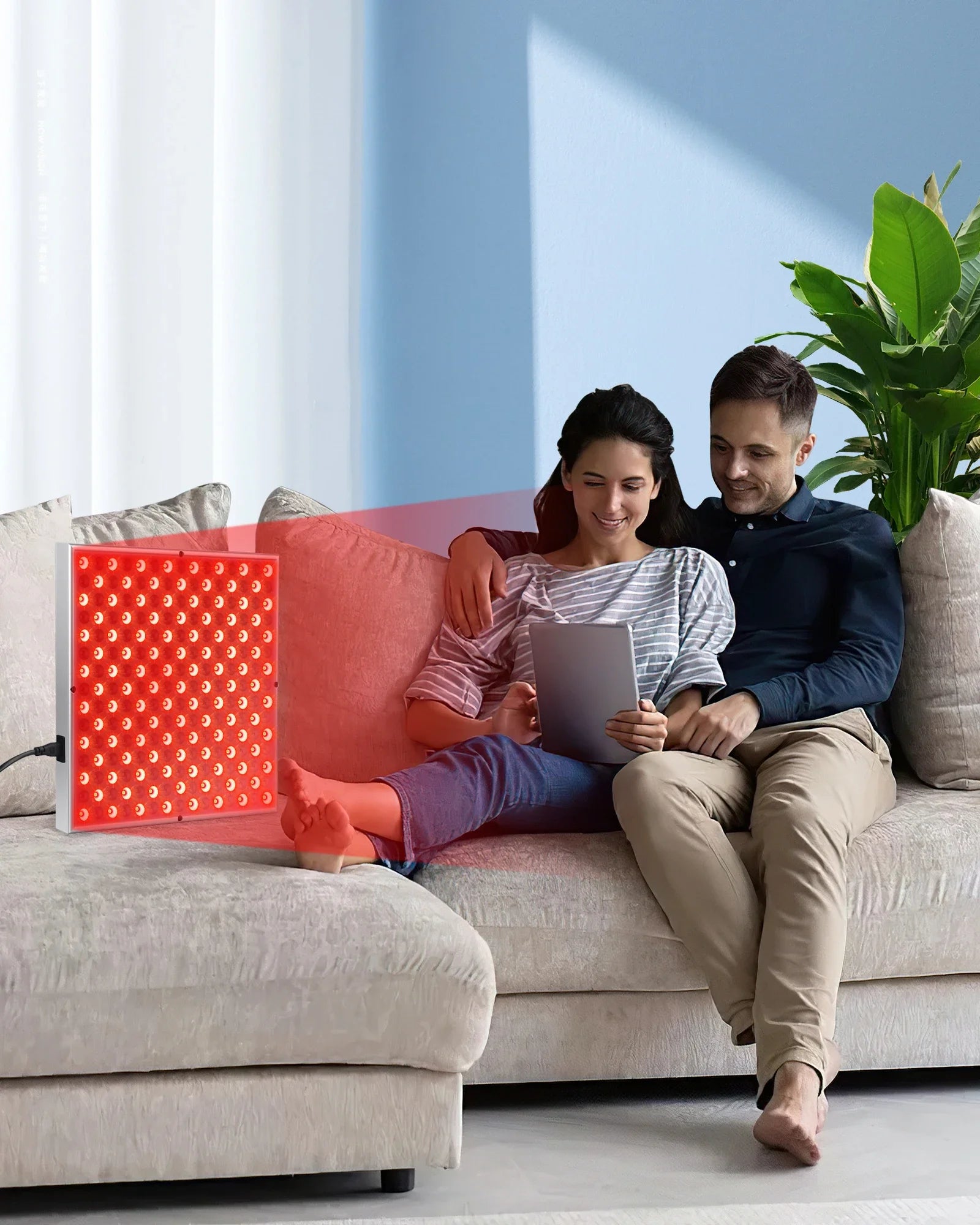 45W LED Red Light Therapy Panel Lamp for Facial Anti Aging Skin Care Beauty 225 LED Light Body Pain Relief Physical Therapy